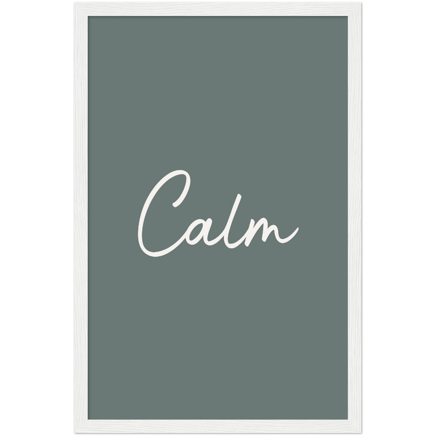 Calm Words - Nickel Wooden Framed Poster Art Print