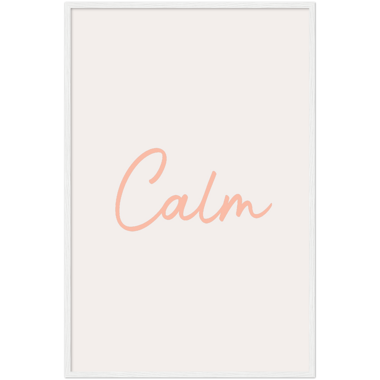Calm Words - Melon Wooden Framed Poster Art Print