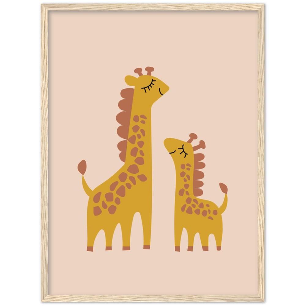 Proud Giraffe Pink Framed Art Print