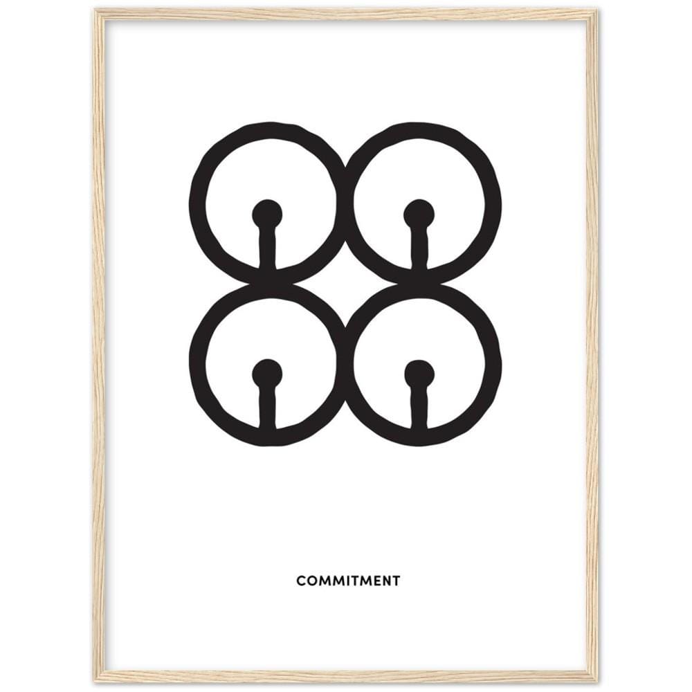 ME WARE WO Adinkra Symbol Framed Art Print