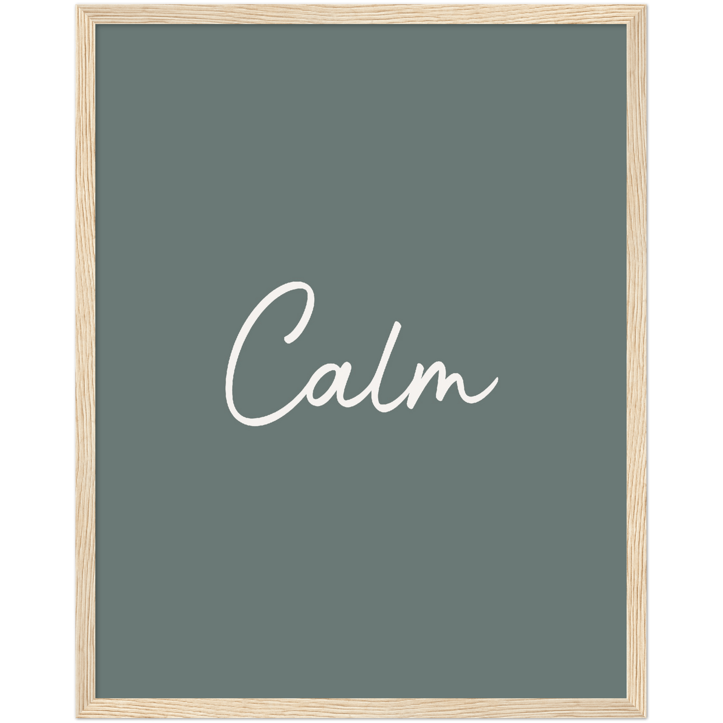 Calm Words - Nickel Wooden Framed Poster Art Print