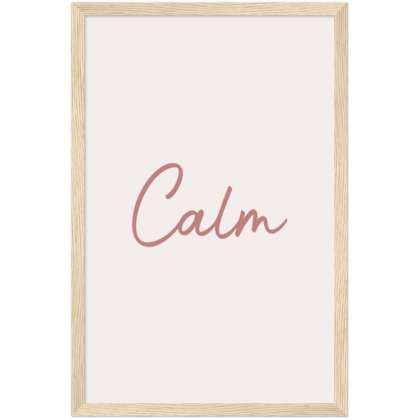 Calm Words - Melon Wooden Framed Poster Art Print