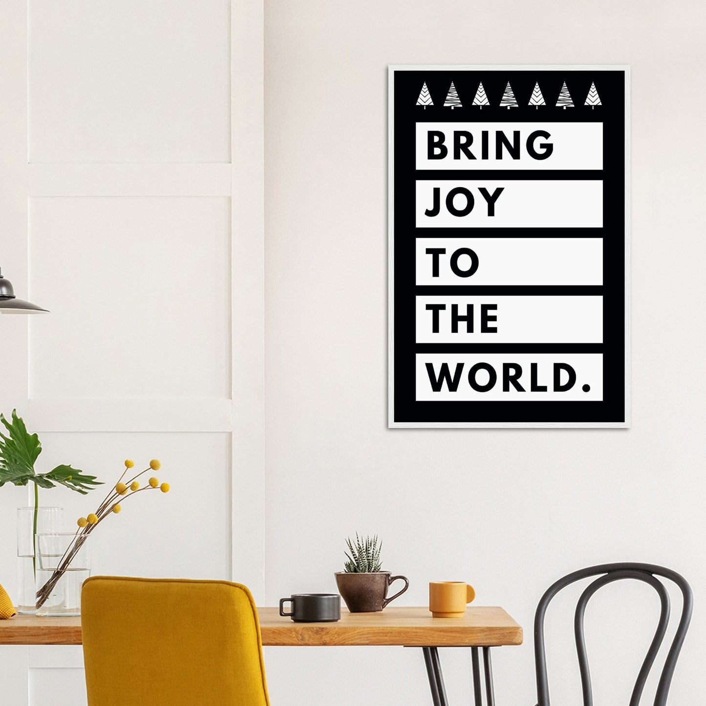 Bring Joy - Wood Framed Art Print