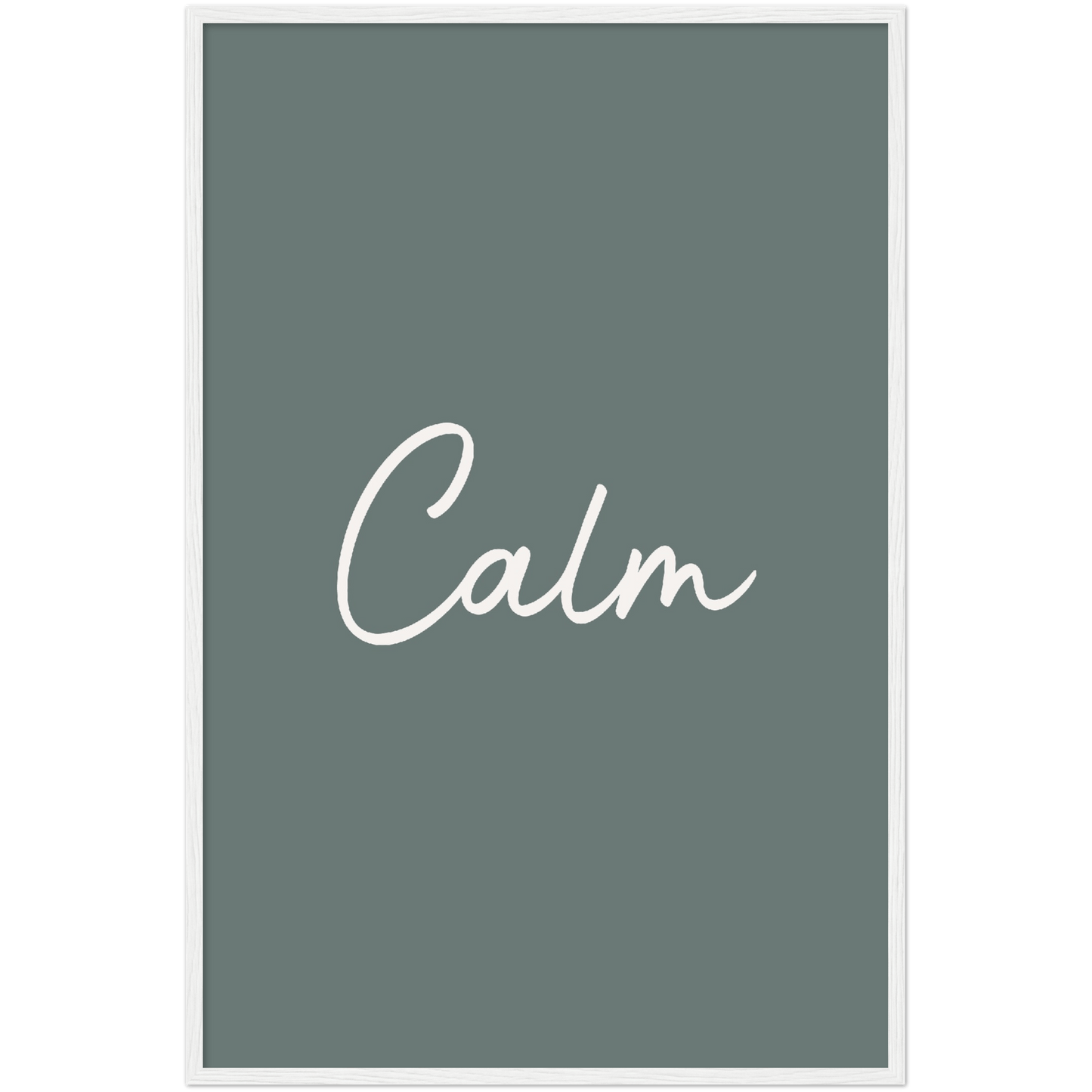 Calm Words - Nickel Wooden Framed Poster Art Print