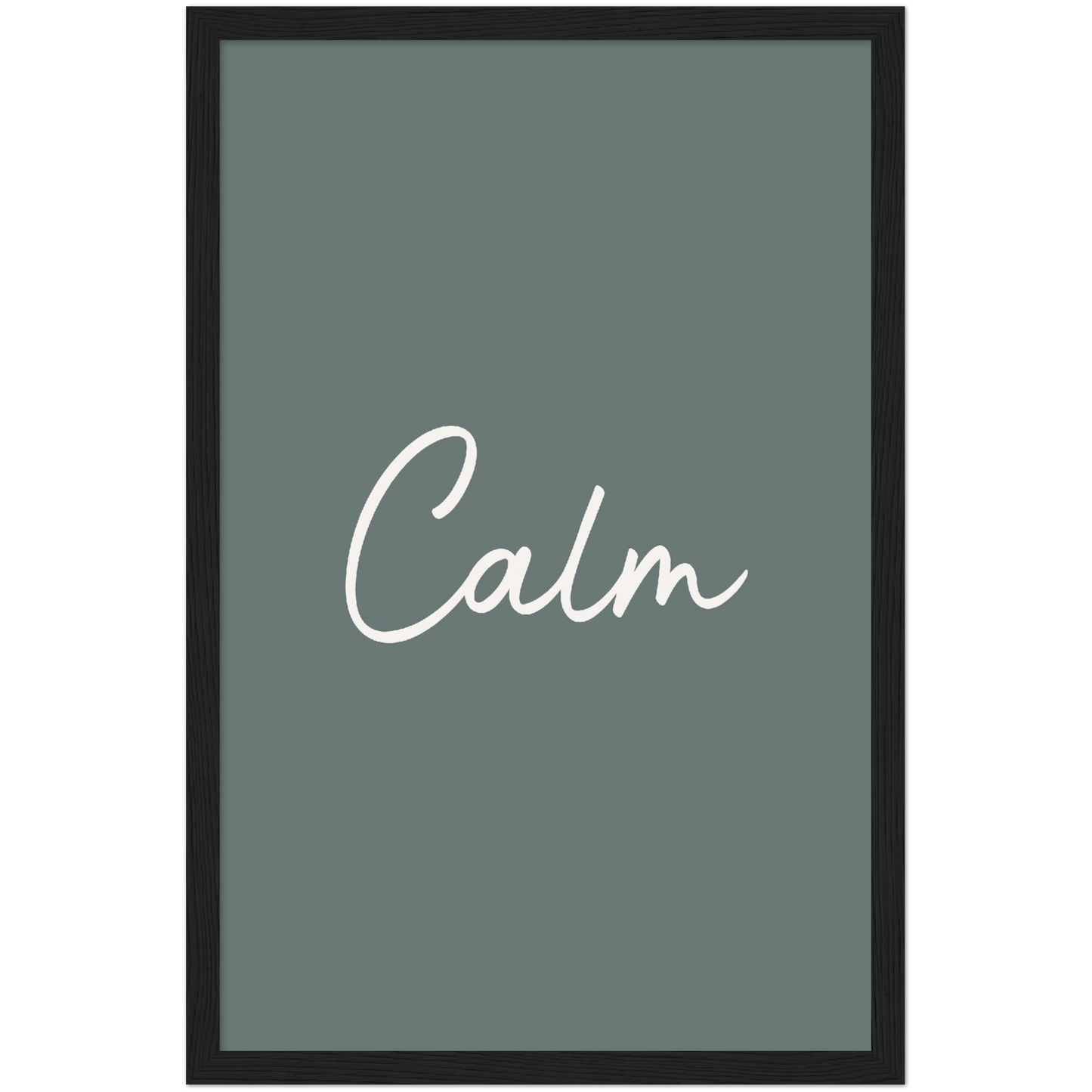 Calm Words - Nickel Wooden Framed Poster Art Print
