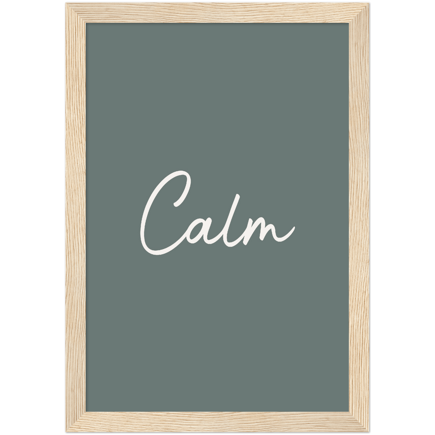 Calm Words - Nickel Wooden Framed Poster Art Print