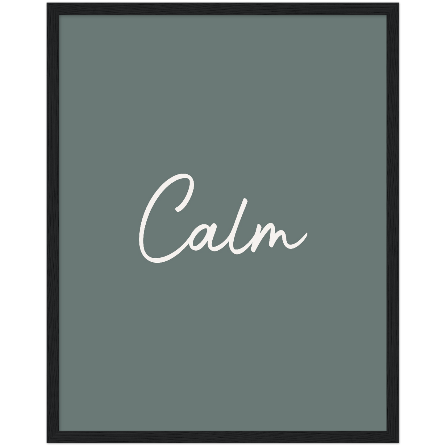 Calm Words - Nickel Wooden Framed Poster Art Print