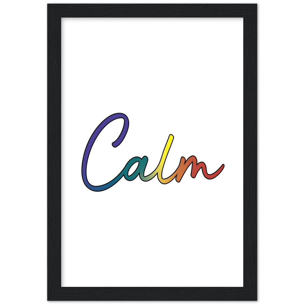 Calm Words - Pride Wood Framed Poster Art Print