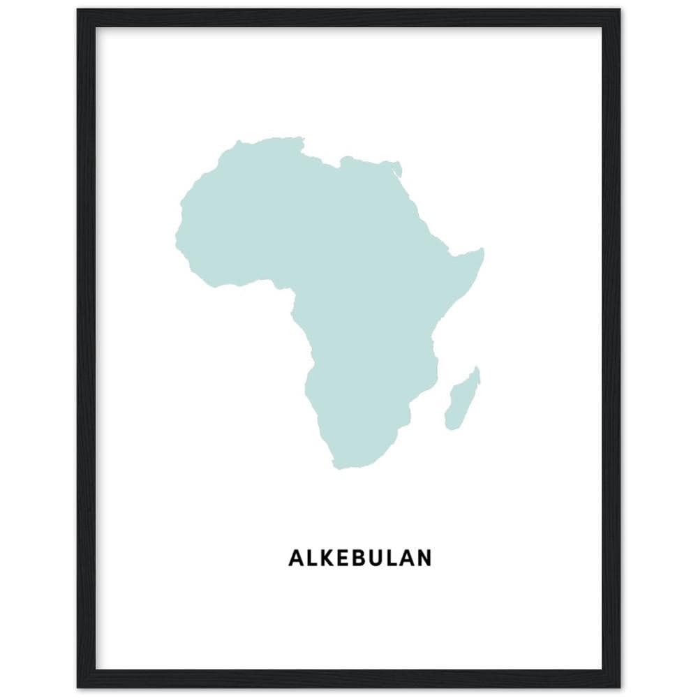 Africa's Original Name Blue Framed Art Print