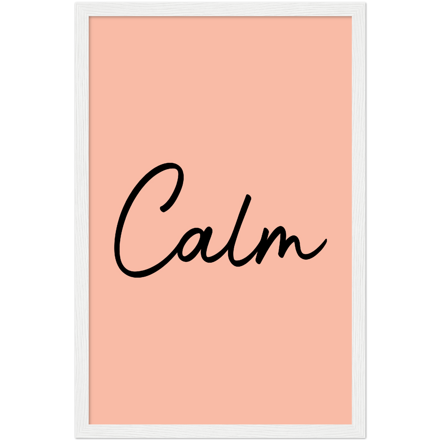 Calm Words -Black Melon Wooden Framed Art Print