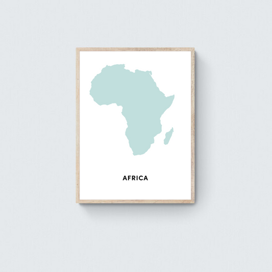 Africa Blue Framed Art Print
