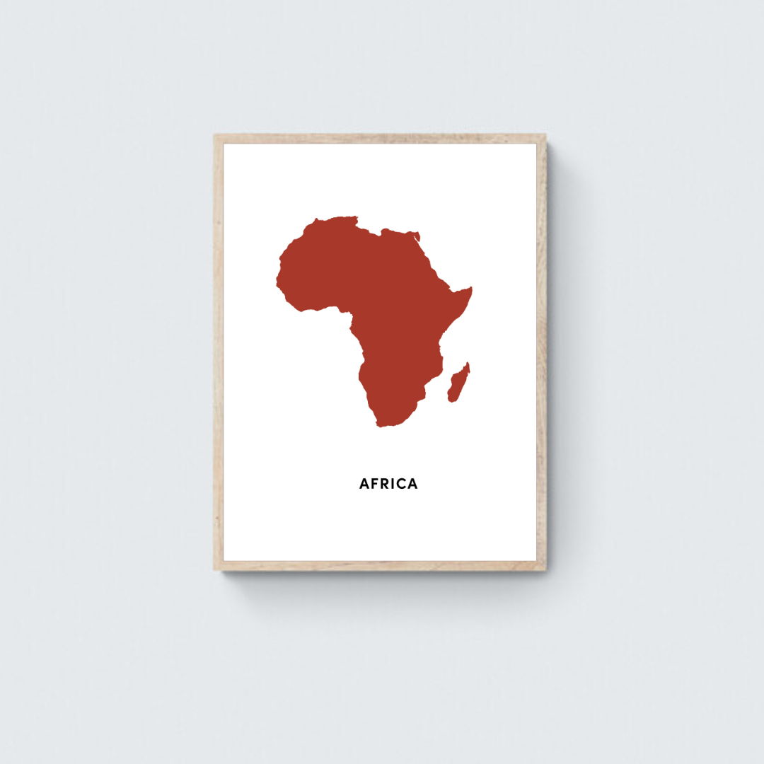 Africa Red Framed Art Print