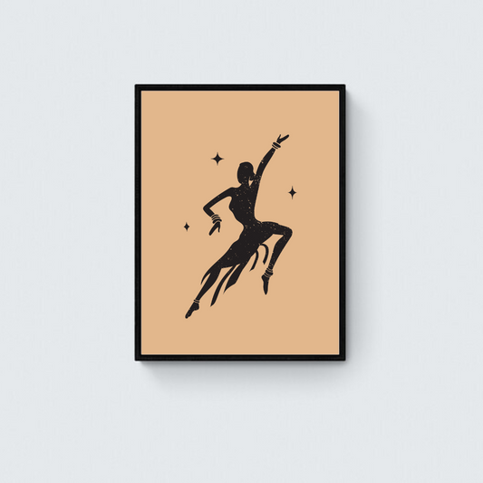 African Dancer Framed Art Print