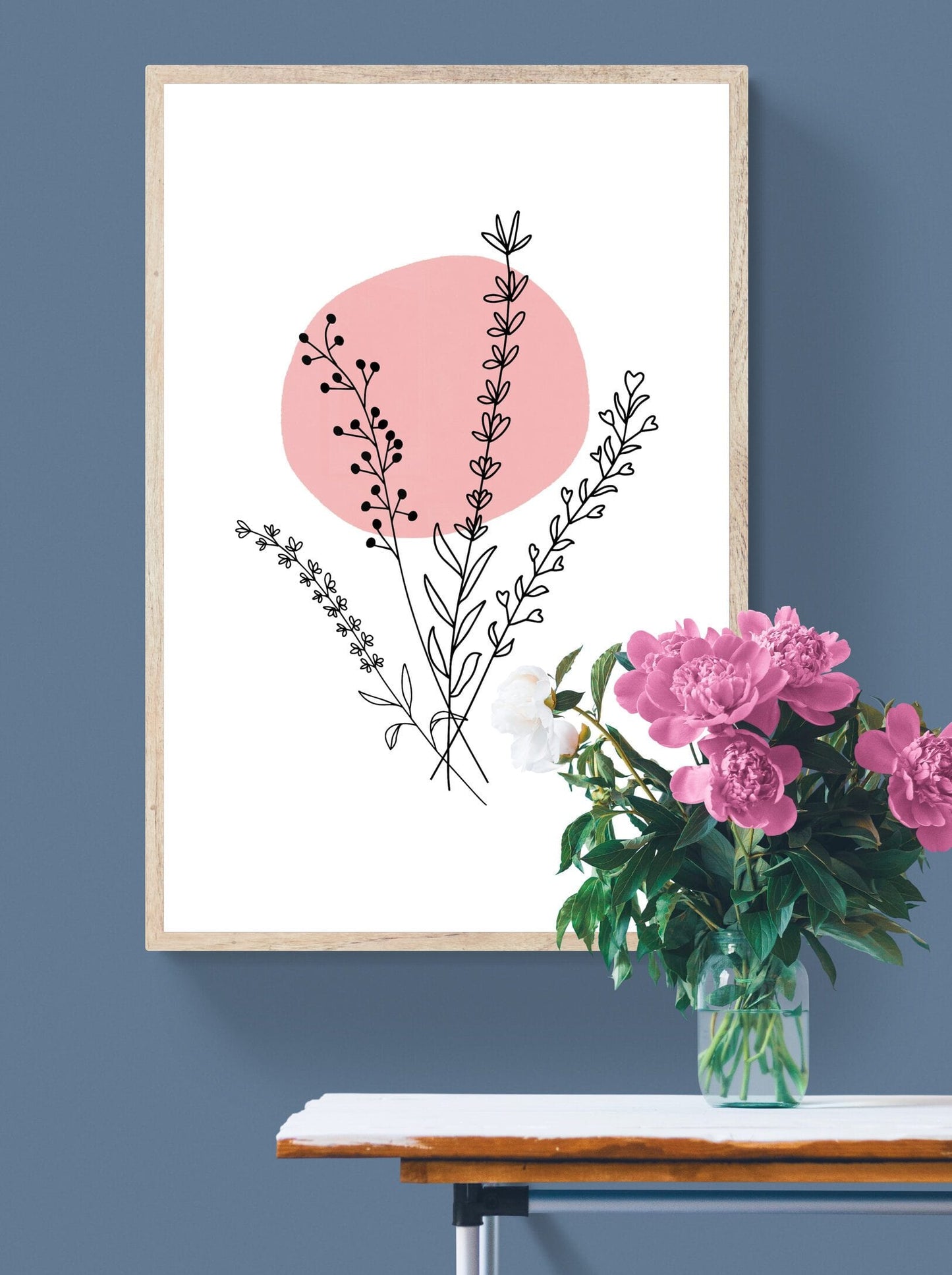 Bouquet Pink Framed Art Print