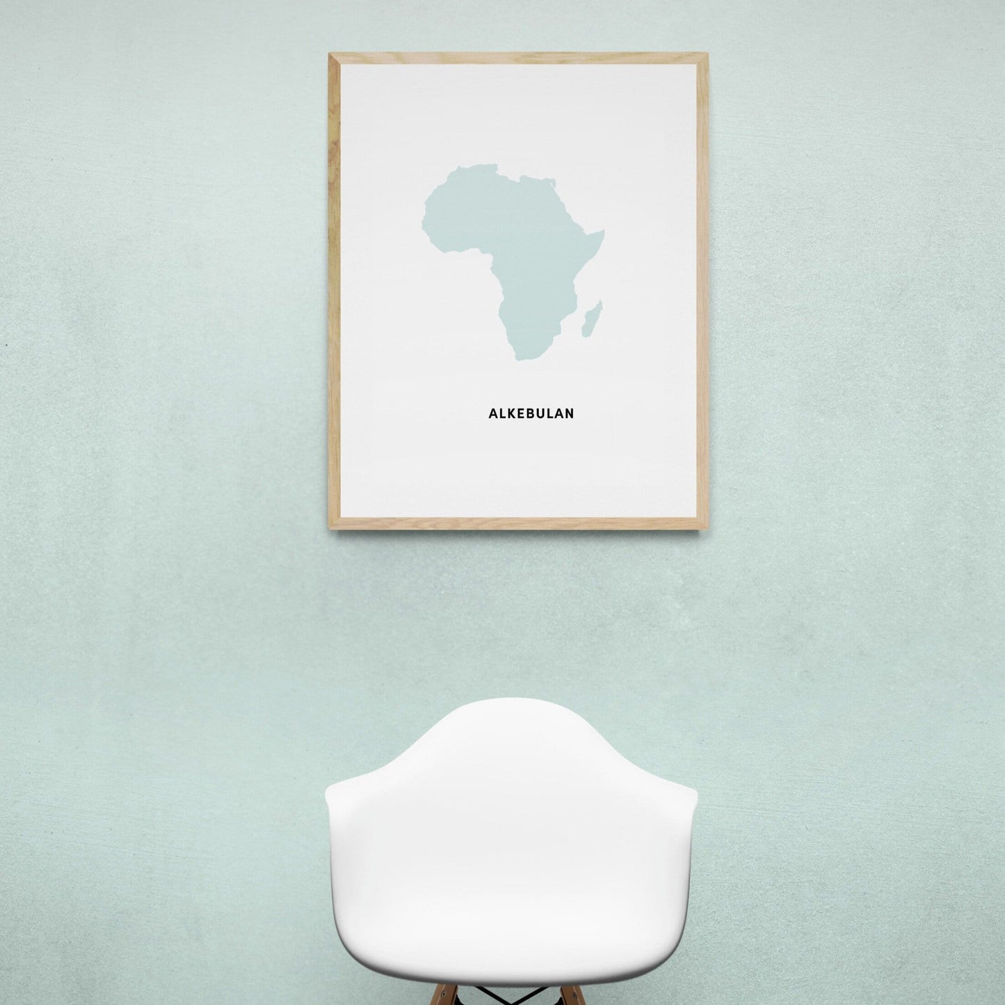 Africa's Original Name Blue Framed Art Print