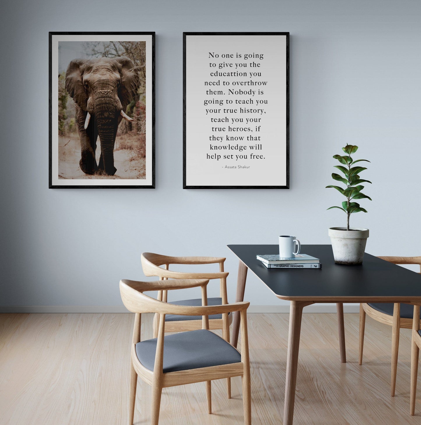 Elephant Knowledge Framed Art Print