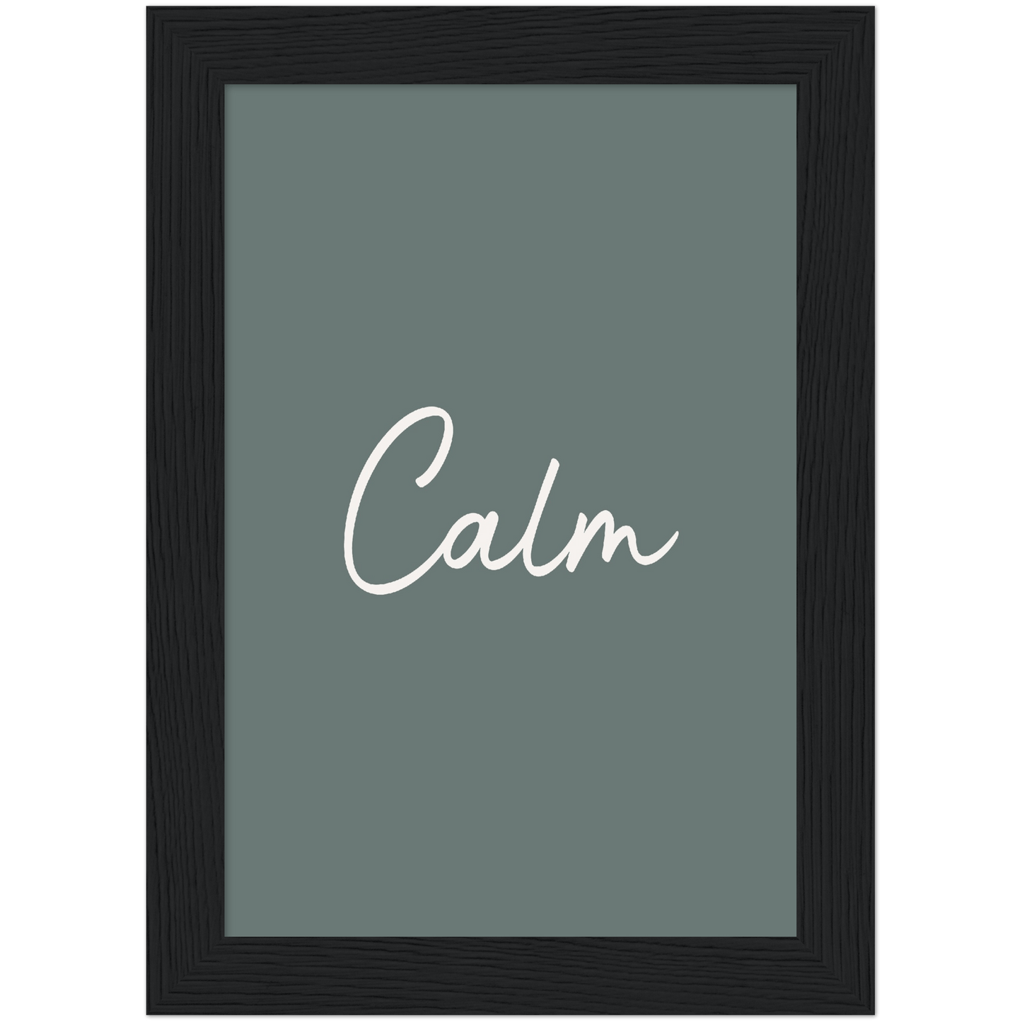 Calm Words - Nickel Wooden Framed Poster Art Print