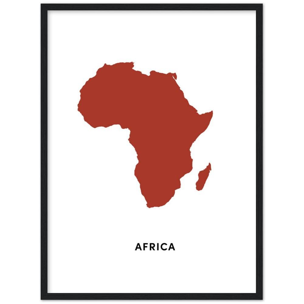 Africa Red Framed Art Print