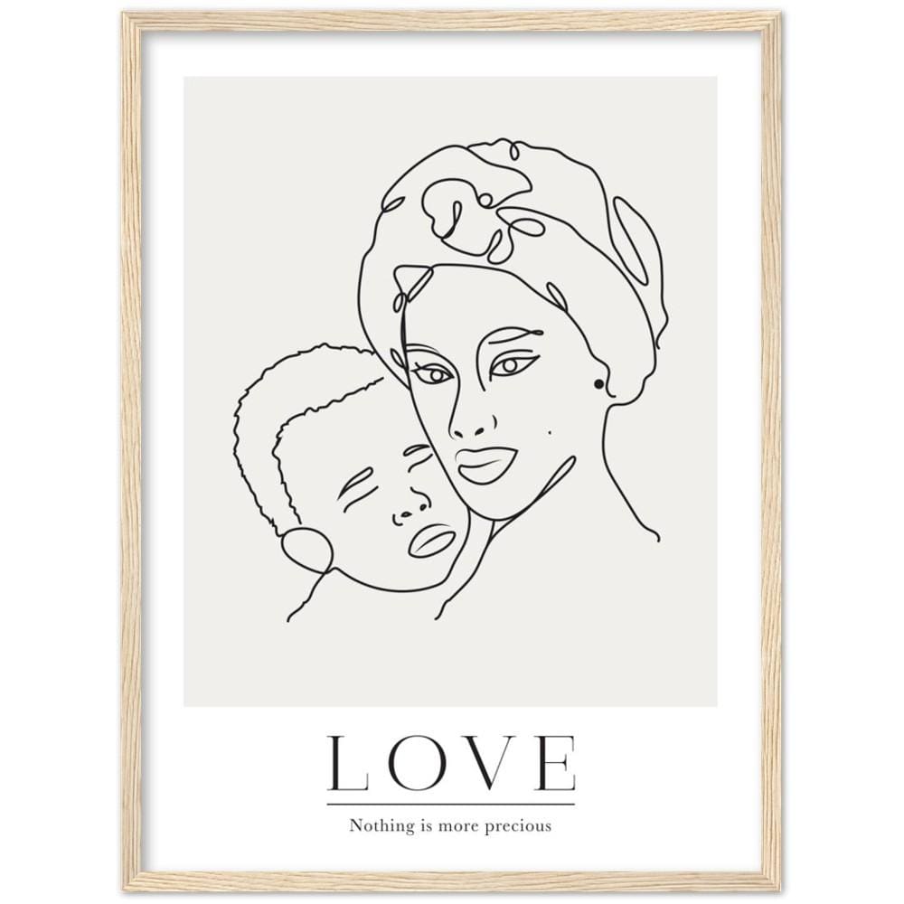 Love is Precious White Framed Art Print