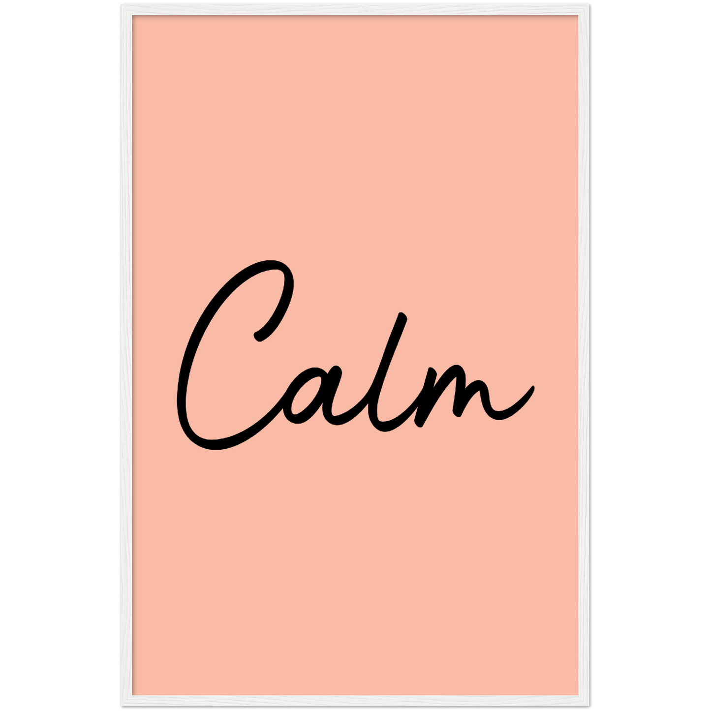 Calm Words -Black Melon Wooden Framed Art Print