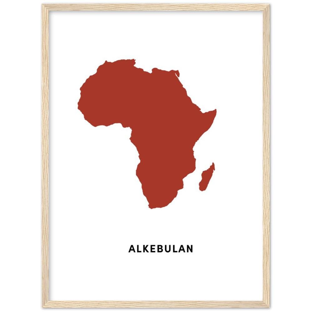 Africa's Original Name Red Framed Art Print