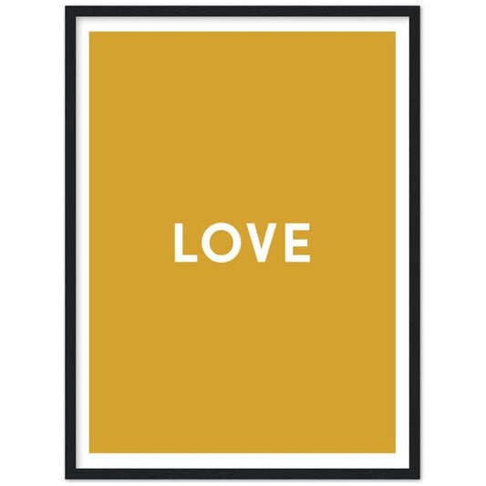 Goldenrod Love Quote Framed Art Print