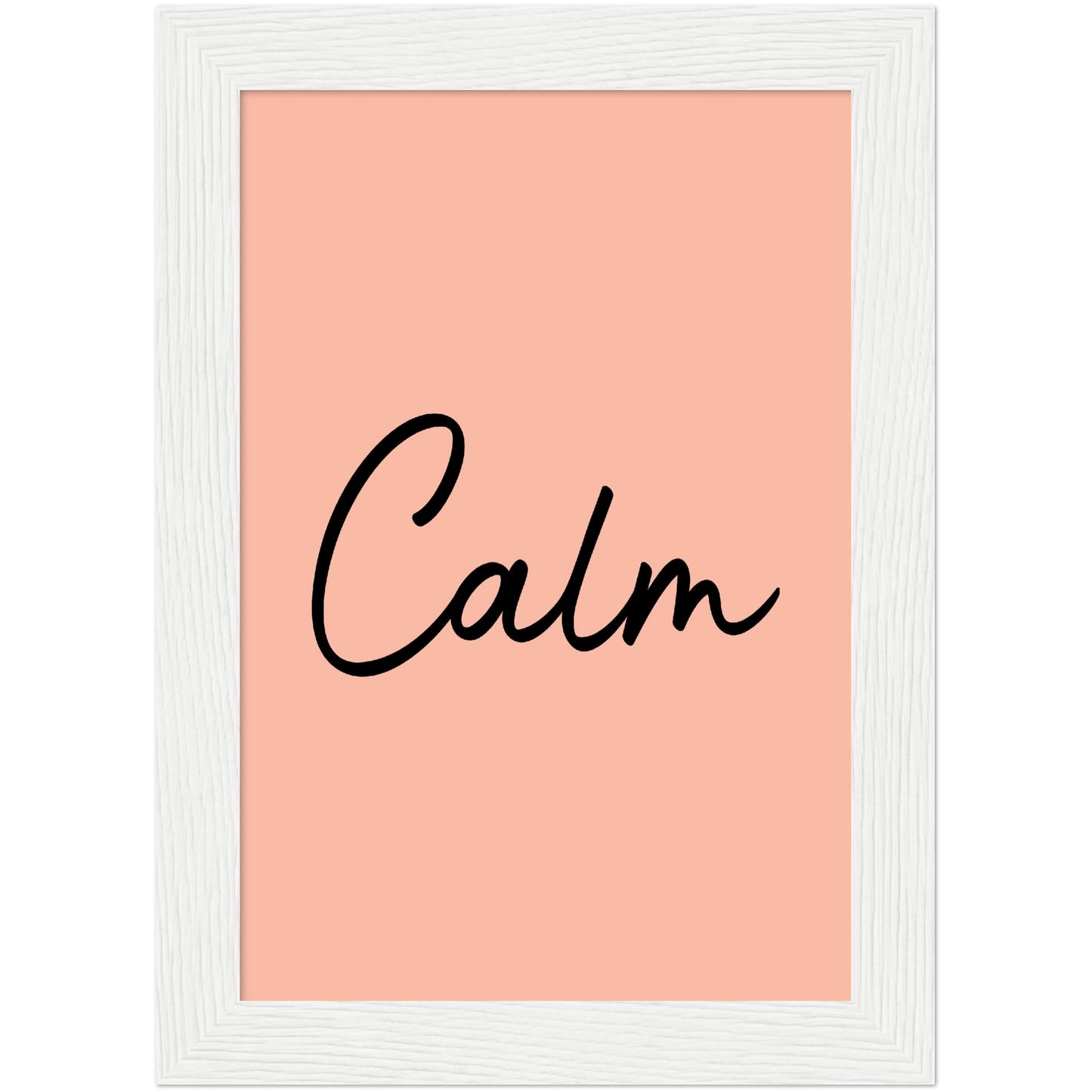 Calm Words -Black Melon Wooden Framed Art Print