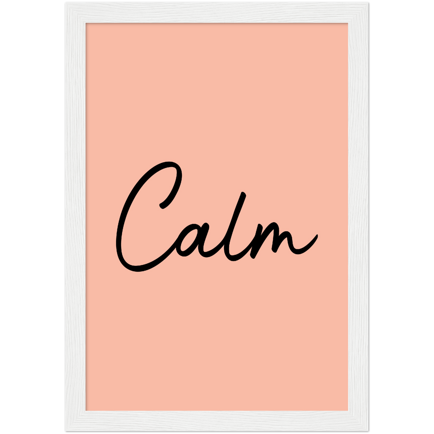 Calm Words -Black Melon Wooden Framed Art Print