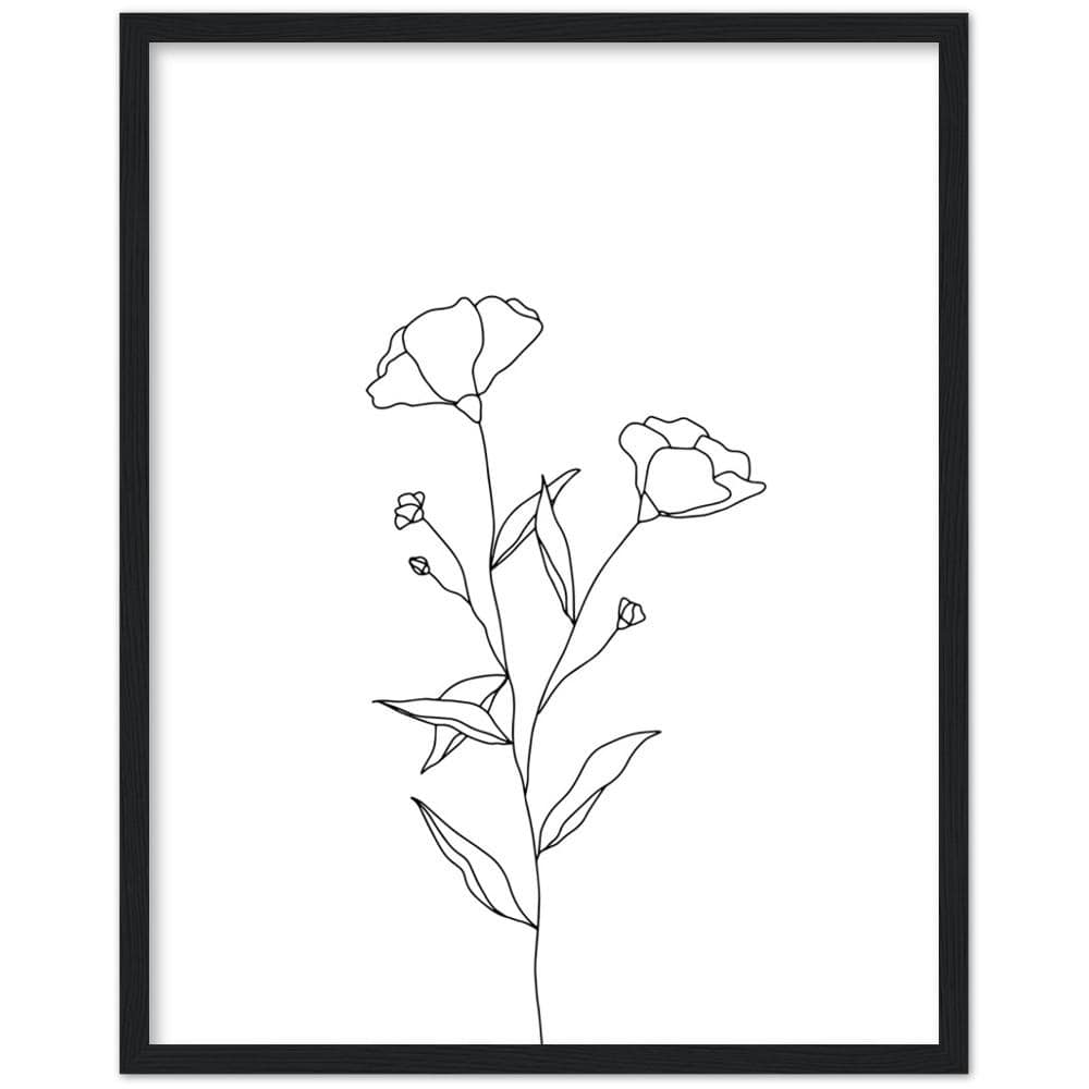 Minimalist Flowers Framed Art Print