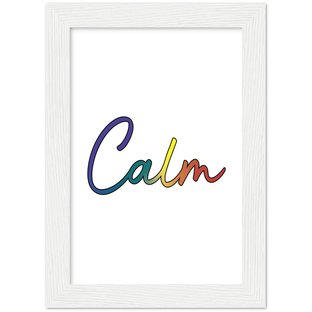 Calm Words - Pride Wood Framed Poster Art Print