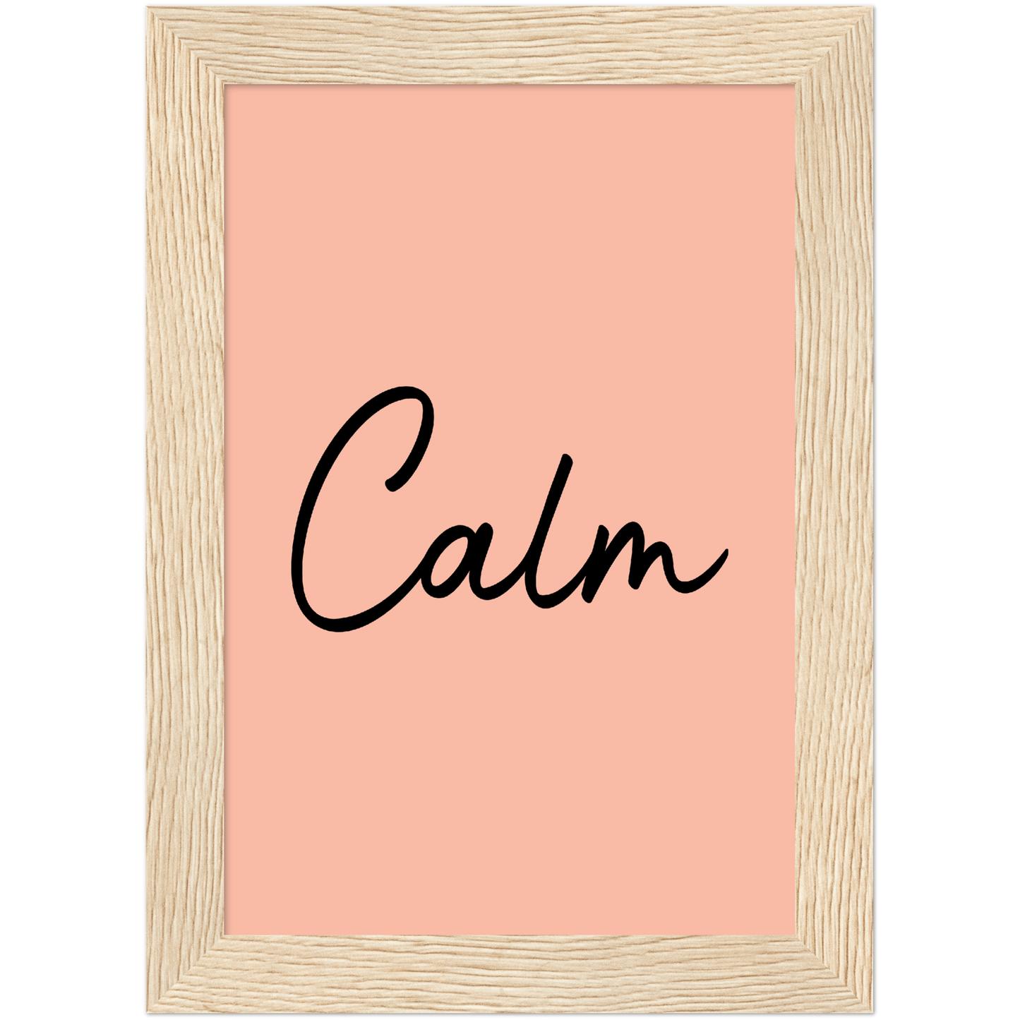 Calm Words -Black Melon Wooden Framed Art Print